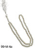 Tasbih – 99 Off-white Crystal Beads Misbah (Medium/Small Prayer/Zikr Beads)