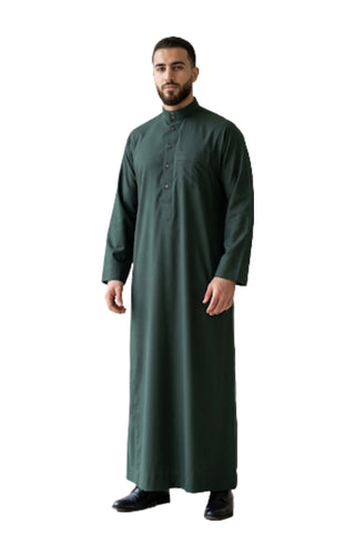 Men's Saudi Style Thobe, Elegant Muslim Clothing