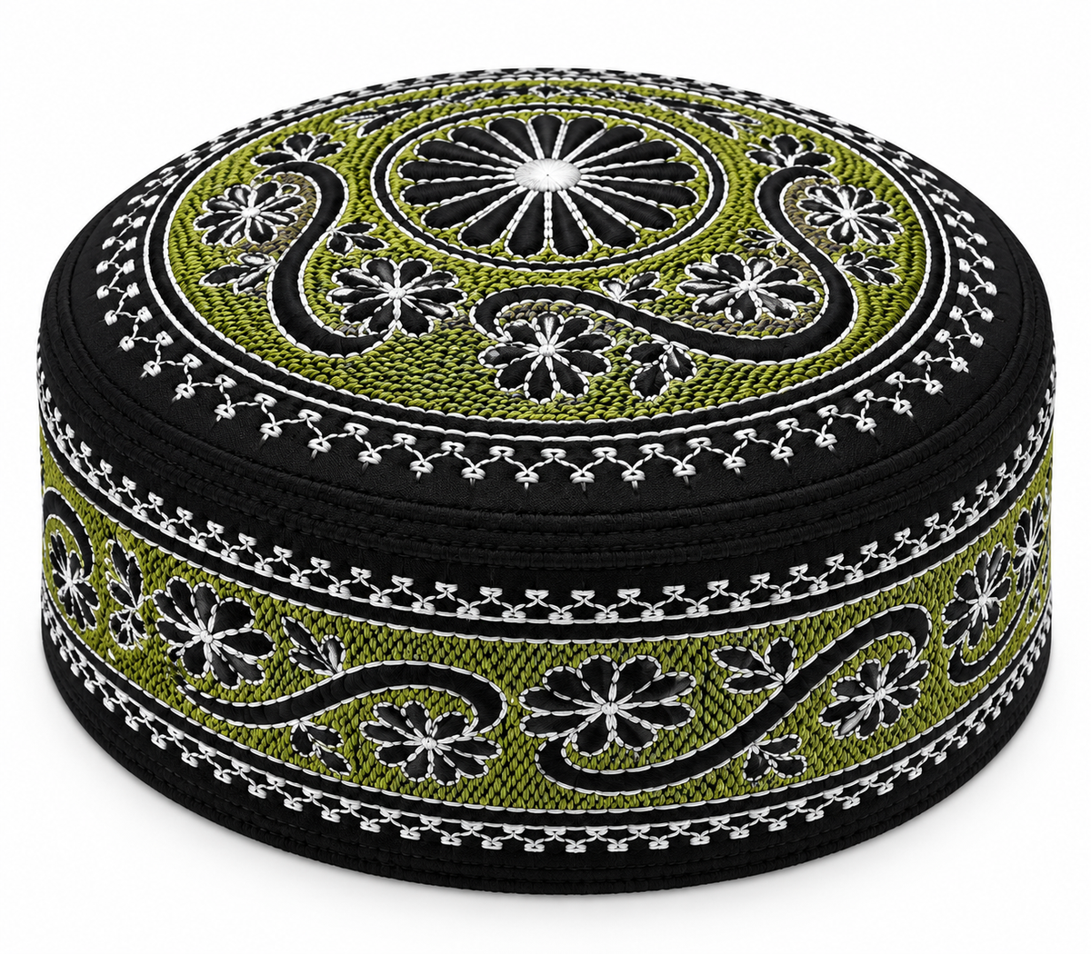 Men's Embroidery Islamic Prayer Kufi/Cap (Size-60cm)