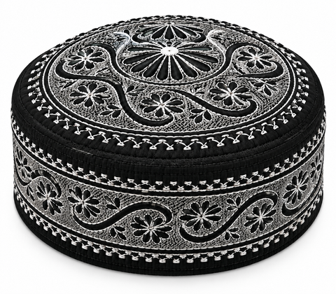 Men's Embroidery Islamic Prayer Kufi/Cap (Size-60cm)