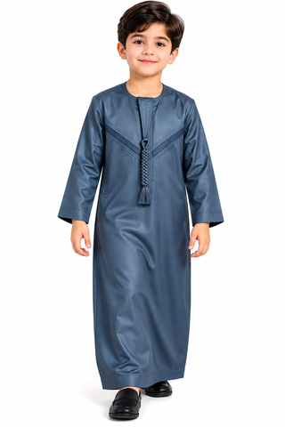 Kid's Boy's Omani Thobe with Tassel full sleeve