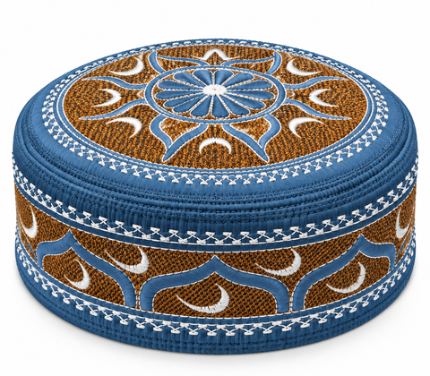 Men's Embroidery Islamic Prayer Kufi/Cap (Size-58cm)