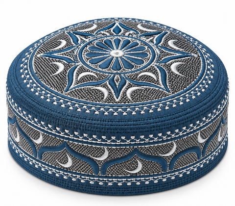 Men's Embroidery Islamic Prayer Kufi/Cap (Size-57cm)