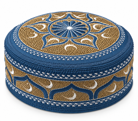 Men's Embroidery Islamic Prayer Kufi/Cap (Size-58cm)