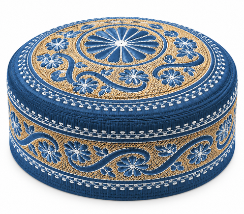 Men's Embroidery Islamic Prayer Kufi/Cap (Size-60cm)