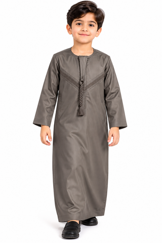 Kid's Boy's Omani Thobe with Tassel full sleeve