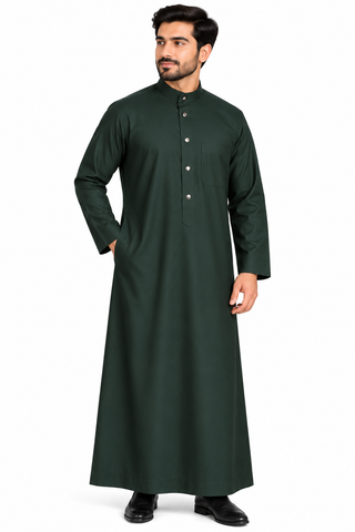 Men's Saudi Style Thobe – Traditional Islamic Jubba Robe for Men