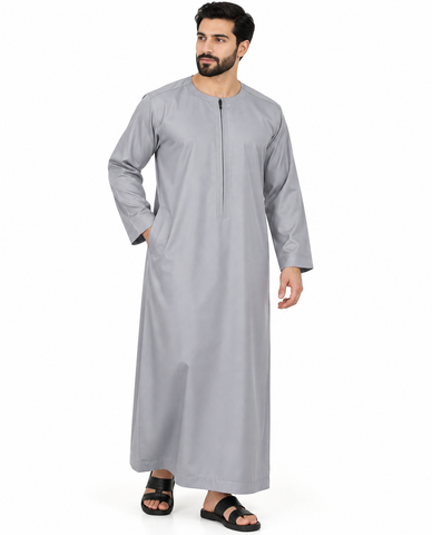 Men's Omani Thobe Emirati Style With Full Sleeve Thobe/Jubba