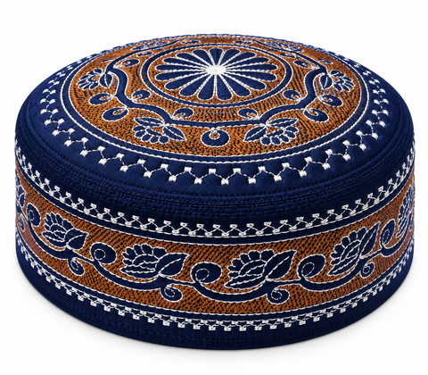 Men's Embroidery Islamic Prayer Kufi/Cap (Size-57cm)