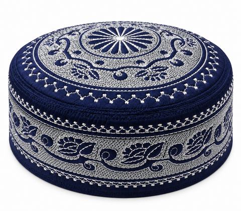 Men's Embroidery Islamic Prayer Kufi/Cap (Size-60cm)