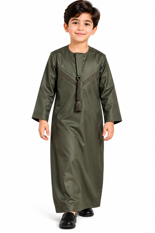 Kid's Boy's Omani Thobe with Tassel full sleeve
