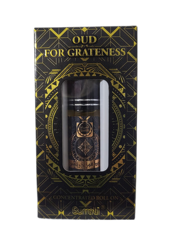 Surrati Oud Oil Perfume Attar: 6ml Roll-on Concentrated Perfumes