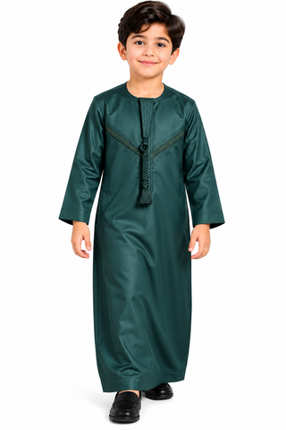 Kid's Boy's Omani Thobe with Tassel full sleeve