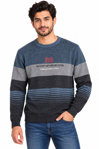 Men's Knitted Sweater Casual Warm High Stretch Crew Neck Pullover Sweater/Winter T-Shirt