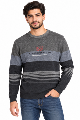 Men's Knitted Sweater Casual Warm High Stretch Crew Neck Pullover Sweater/Winter T-Shirt
