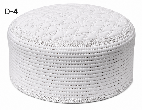 Men's muslim turban Kufi Prayer Cap White J. style