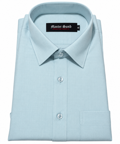 Men's 100% Pure Cotton Asian Regular fit Casual Plain shirts -Single Pocket long sleeve