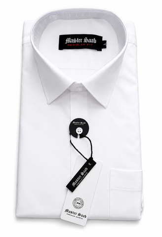 Men's 100% Pure Cotton Asian Regular fit Casual Plain shirts -Single Pocket long sleeve