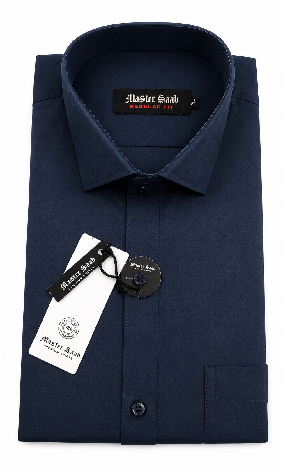 Men's 100% Pure Cotton Asian Regular fit Casual Plain shirts -Single Pocket long sleeve