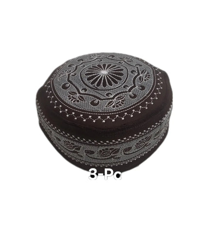Men's Embroidery Islamic Prayer Kufi/Cap-(Size-57cm)-Collection-2