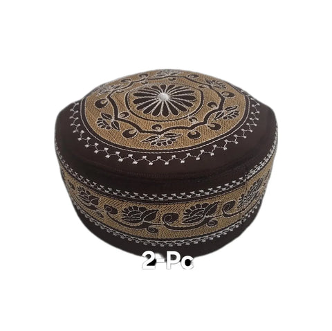 Men's Embroidery Islamic Prayer Kufi/Cap-(Size-57cm)-Collection-2
