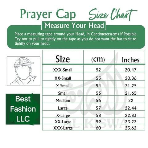 Men's Prayer Pleated Namaz Kufi/Cap