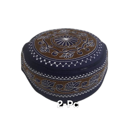 Men's Embroidery Islamic Prayer Kufi/Cap-(Size-56cm)-Collection-1