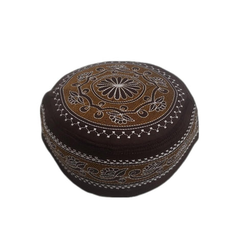 Men's Embroidery Islamic Prayer Kufi/Cap-(Size-56cm)-
