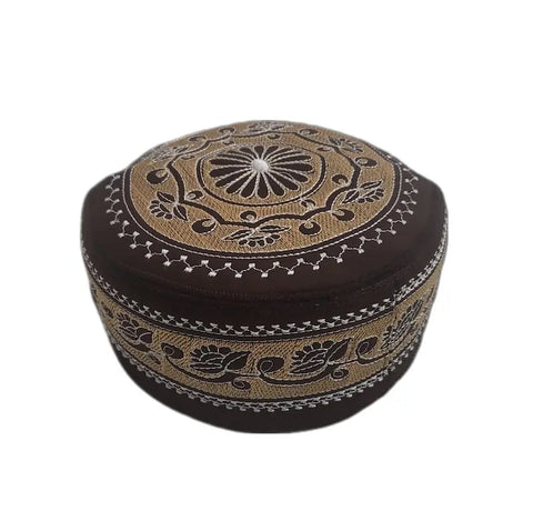 Men's Embroidery Islamic Prayer Kufi/Cap-(Size-56cm)-