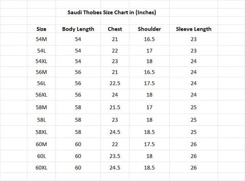 Men's Thobe: Saudi Arabian Daffah Style