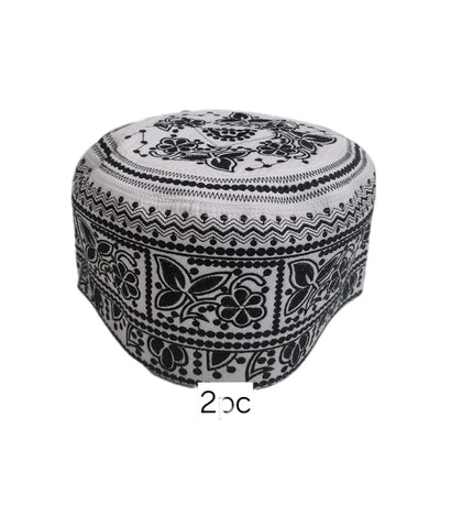 Man's Omani Embroidered prayer kufi/hat