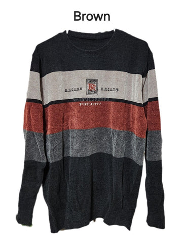 Men's Knitted Sweater Casual Warm High Stretch Crew Neck Pullover Sweater/Winter T-Shirt