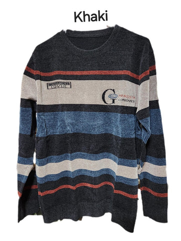 Men's Knitted Sweater Casual Warm High Stretch Crew Neck Pullover Sweater/Winter T-Shirt