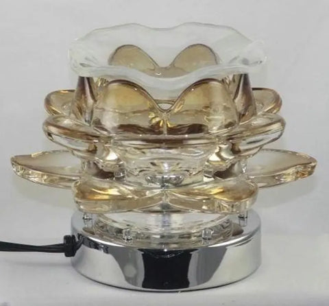 Electric Flower Oil & Wax Burner: Touch Lamp Fragrance Warmer