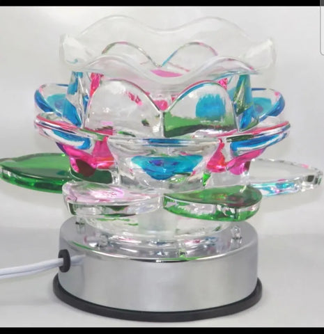 Electric Flower Oil & Wax Burner: Touch Lamp Fragrance Warmer
