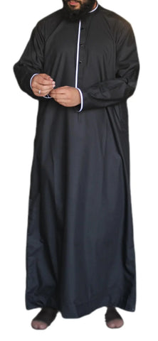 Men's Islamic thobe designer Muslim Saudi style Thobe/Jubba