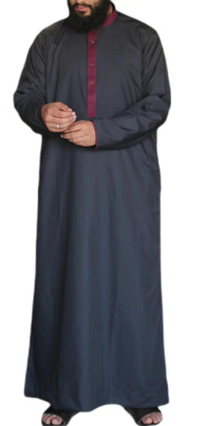 Men's Islamic thobe designer Muslim Saudi style Thobe/Jubba