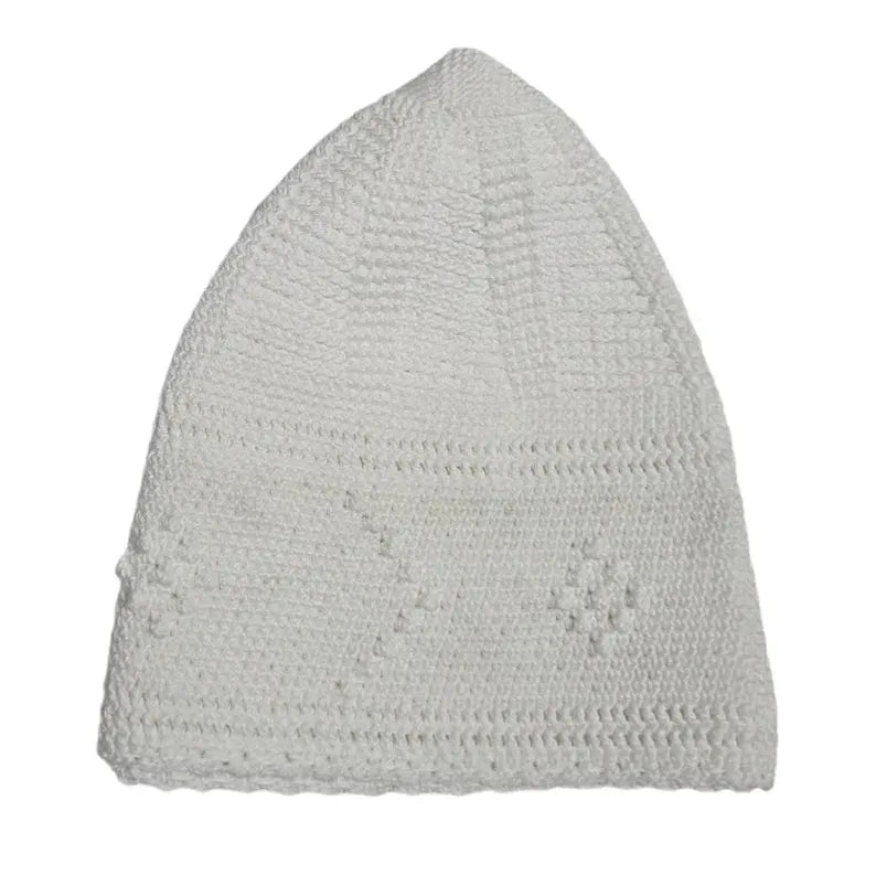 Men’s Crochet Kufi Prayer Cap | Lightweight Islamic Namaz Topi | Muslim Skull Cap
