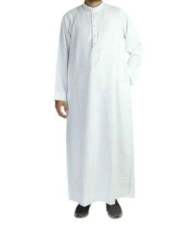 Men’s Saudi Style Thobe – Elegant Arabic Islamic Robe, Timeless Design for Everyday & Prayer