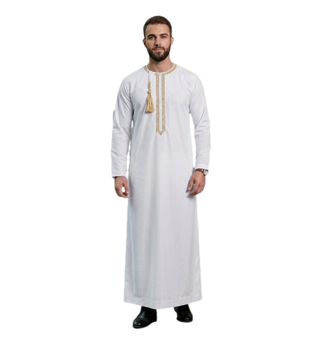 Men's Omani Emirati style full Sleeve Thobe's Pure Cotton Fabric Material