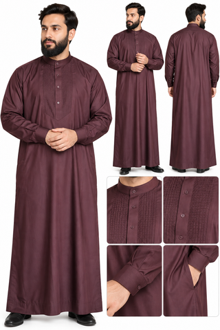 Men's Islamic thobe designer Muslim Saudi style Thobe/Jubba