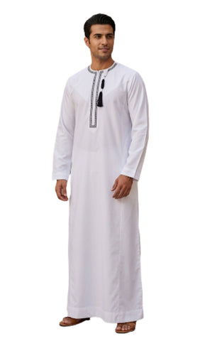 Men's Omani Emirati style full Sleeve Thobe's Pure Cotton Fabric Material